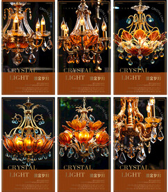 欧式莲花水晶灯吊灯