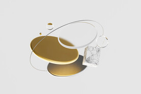 金色抽象立体造型