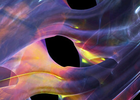 紫色玻璃状波浪抽象立体造型