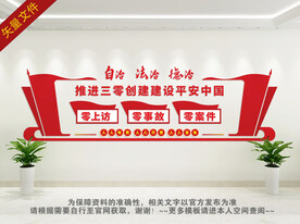 推进三零创建背景墙