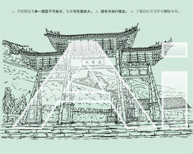 雁门关景区 边贸街