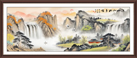 山水画风景图