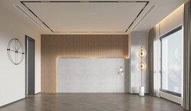 现代卧室背景墙效果图