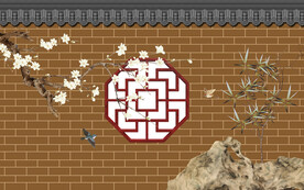 新中式江南古典背景墙