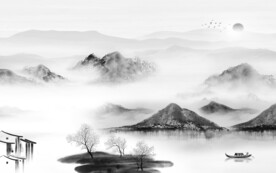 人气 高端中式山水 TiF分层