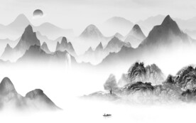 新款 灰色中式山水 TiF分层