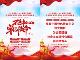 不忘初心牢记使命党建海报