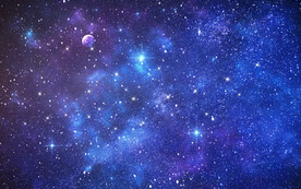 浪漫蓝色星空图