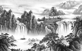 人气 清晰中式山水 TiF分层