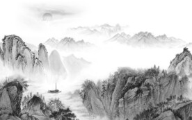 最新 意境中式山水 TiF分层