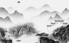 高清 中式高端山水 tif分层