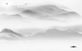 高清 灰色高雅山水 TiF分层