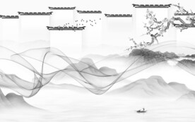 现代 灰色新品山水 TiF分层