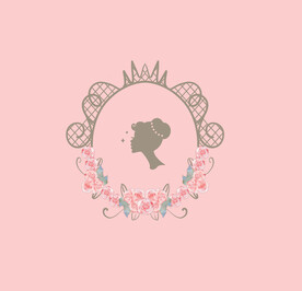 高贵女王花卉头像