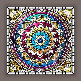 吊顶穹顶教堂蒂凡尼彩绘玻璃图案