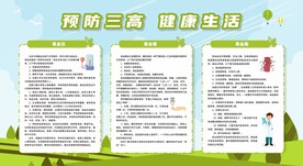 预防防治三高健康教育宣传栏