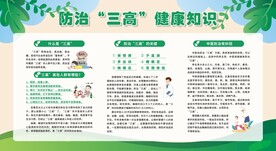 预防防治三高健康教育宣传栏