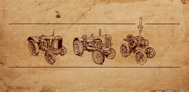 80年代复古拖拉机矢量图