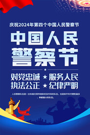 中国人民警察节海报