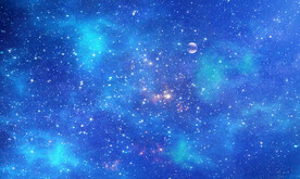 蓝色宇宙星空背景图