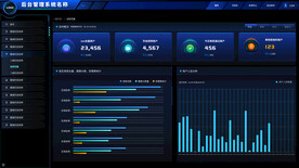 蓝色后台管理系统PC首页