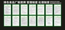 绿色食品厂制度牌