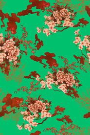 玉兰花 数码印花