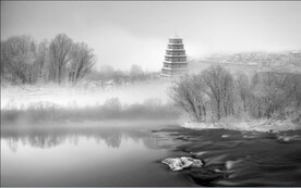 新中式水墨画意境水墨山水