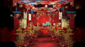 喜庆婚庆舞台效果图