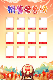 销售荣誉榜海报