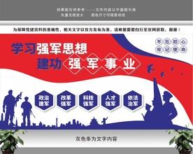 部队强军兴军军队文化墙
