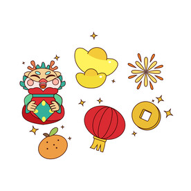 龙年贴纸 