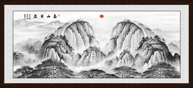 水墨江山如画图