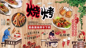 烧烤背景墙