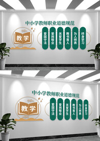 教师职业道德规范学校文化墙