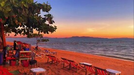 海滩的日落朋友圈视频