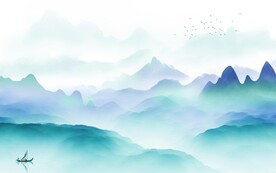 现代 简约中式山水 TIf分层