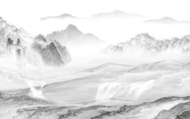 新品 意境灰色山水 TiF分层