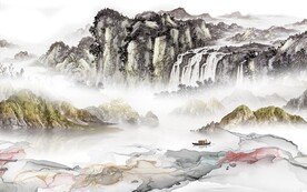 新款 客厅大气山水 Tif分层