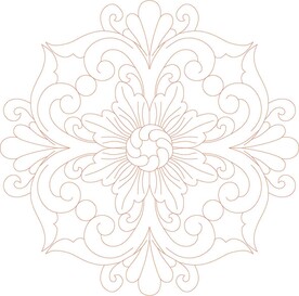 中式花纹线稿 线条