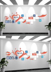 简约团队风采文化墙