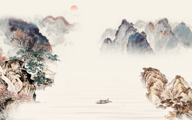 新款 最新客厅山水 tif分层