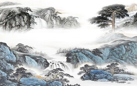 高档 中式新山水画 TiF分层