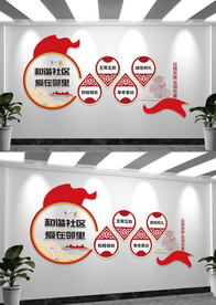 和谐社区幸福邻里社区文化墙