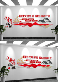 和谐社区文化墙
