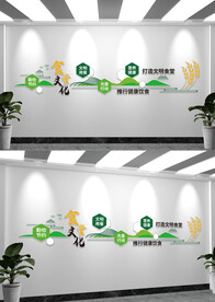 食堂文化背景墙