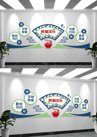 粒粒皆辛苦食堂文化背景墙
