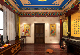 佛堂室内设计案例效果图