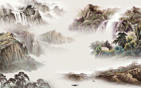 最新 简约意境山水 TIf分层