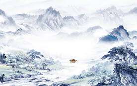 高清 简约意境山水 TIf分层